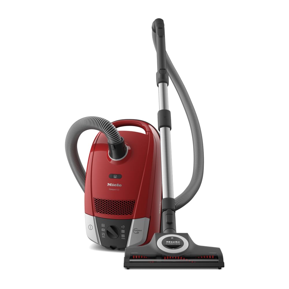 Miele Compact C2 Mango Red 本体 Miele Compact C2 Powerful Canister Vacuum for All Floors
